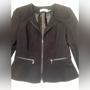 Calvin Klein black peplum blazer | Size 4 | EUC